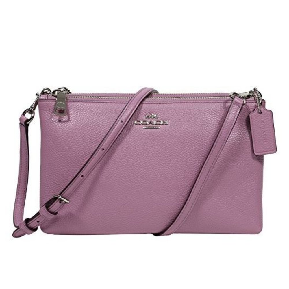COACH LILAC PEBBLE LEATHER CROSSBODY!